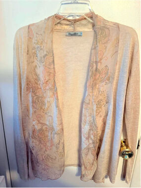 Italian Made Elena Baldi Silk Cardigan Coverup Size Small